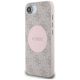 2. Guess 4G Circle Classic Logo MagSafe case for iPhone 16e - pink