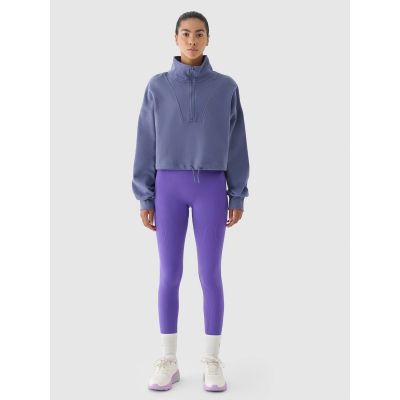 5. Women's sweatshirt without hood 4F x Anna Lewandowska 4F 4FALSAW24TSWSF1743-31S