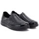 4. Women's comfortable leather slip-on shoes, black, Vinceza 107241
