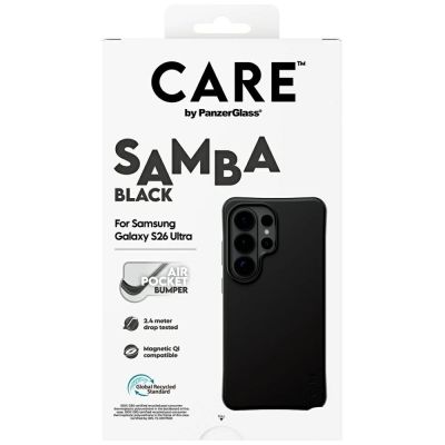 6. CARE by PanzerGlass Samba Black Qi Case for Samsung Galaxy S26 Ultra - Black