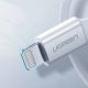 6. Ugreen cable USB Type C - Lightning 3A cable 0.25 m white (US171)