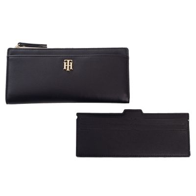 3. Tommy Hilfiger Seasonal Slim Women's Wallet Black - AW0AW08917 0GJ