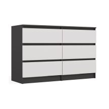 M6 MALWA CHEST OF DRAWERS 120CM ANT/WHITE SET