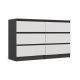 M6 MALWA CHEST OF DRAWERS 120CM ANT/WHITE SET
