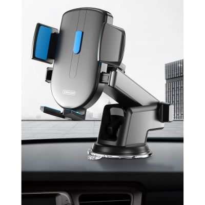 2. Joyroom car phone holder with telescopic extendable arm for dashboard and window black (JR-OK3)
