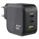 2. GREEN CELL MULTI USB CHARGER GAN GC POWERGAN 65W PD 3.0 QC 3.0 2XUSB-C 1XUSB-A