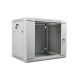 Lanberg WF01-6409-10S single-section cabinet (9U; 500mm / 600mm / 450mm; wall-mounted; Glass; 19''; gray)