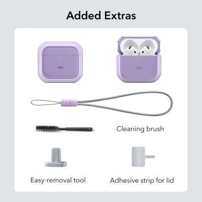 8. ESR Orbit Halolock MagSafe case for Apple AirPods 4 - purple