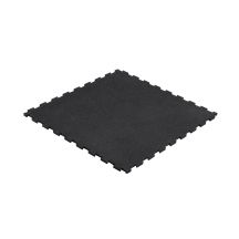 REBEL ACTIVE Rubber Gym Flooring, 1 m Puzzle Mat, 15 mm Thick, Black