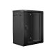 5. Lanberg 19-inch Wall-Mount Rack Cabinet 15U/600x450 V2 Black, Glass Door