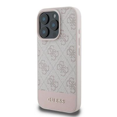 2. Guess 4G Bottom Stripe Case for iPhone 16 Pro Max - Pink