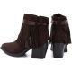 5. Women's insulated cowboy boots with fringes, chocolate M.Daszyński