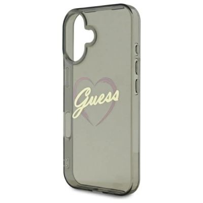 6. Guess IML Heart iPhone 16 Case - Black