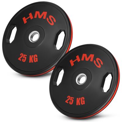 2. TOG25 2 x 25 KG OLYMPIC RUBBER-COATED PLATE 2 x 25 KG HMS