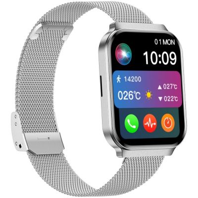 8. Smartwatch Gravity Silver Strap + Bracelet GT44-4