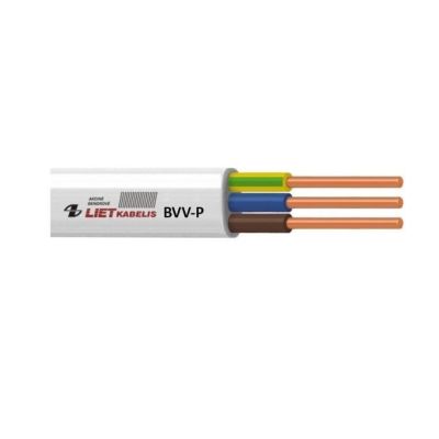 CABLE BVV-P 3X1.5 WHITE 25M
