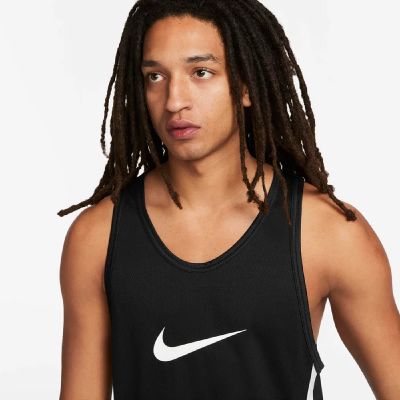 3. Nike Icon Dri-FIT Basketball Jersey Black - DV9967-010