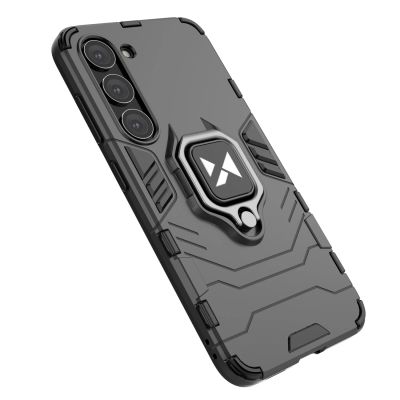 13. Wozinsky Ring Armor case for Samsung Galaxy S23+ armored cover magnetic holder ring black