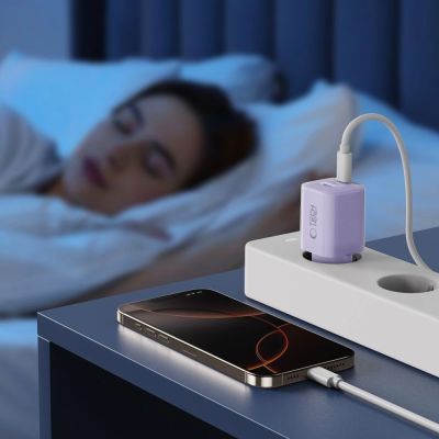 7. Tech-Protect NCM33 PD 33W QC3.0 USB-C / USB-C Wall Charger - Purple