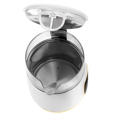 6. Adler AD 1305WG electric kettle 1.7 l 2200 W Transparent, Gold, White