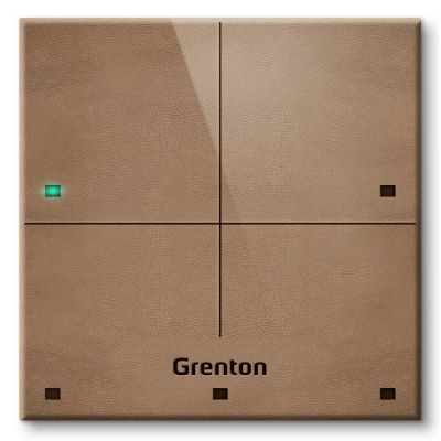 2. Grenton Touch Panel / 4 touch fields / TF-Bus / light front made of natural leather