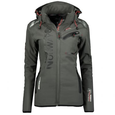 Geographical Norway Reine Gray/Black Lady 007 women's softshell jacket (WU6099F/GN Grey/Black)