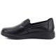 3. Women's leather slip-on wedge shoes, black, Potocki JE19505