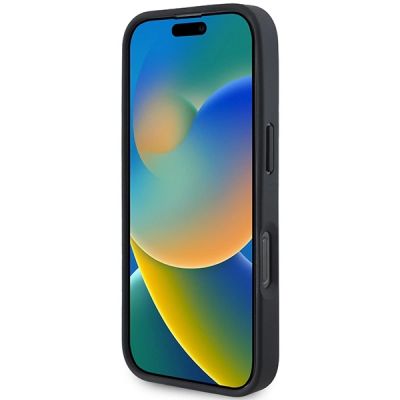 4. BMW Leather Hot Stamp iPhone 16 Pro Case - Black