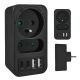 8. MACLEAN POWER SOCKET X2 + 4XUSB, SPLITTER WITH 2 SOCKETS, 2XUSB A, 2XUSB C PD 20W, 1X16A + 1X6A MCE249 F/B