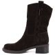 3. Women's leather ankle boots, cowboy boots, suede, chocolate, Big Star UU274607
