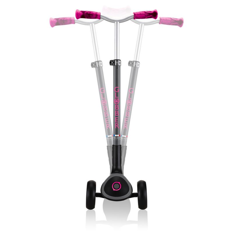 10. Globber Master Prime 3-Wheel Scooter / Black - Neon Pink 664-110
