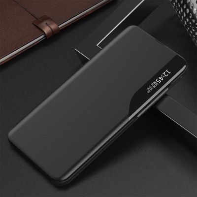 6. Eco Leather View Case, an elegant case with a flap and stand for iPhone 16e / 17e - black