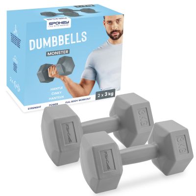 4. Spokey Monster dumbbells 2x 3 kg SPK-943621