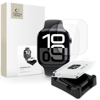 Tech-Protect Supreme Hydrogel Film Set 2-pack for Apple Watch 10 46 mm - transparent