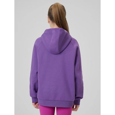2. Girls' loose sweatshirt with hood 4F 4FJRSS26TSWSF3040-50S