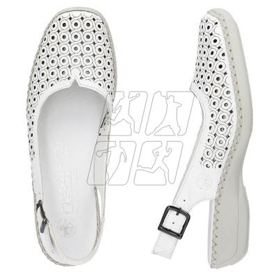 4. Comfortable leather sandals Rieker W RKR665 white