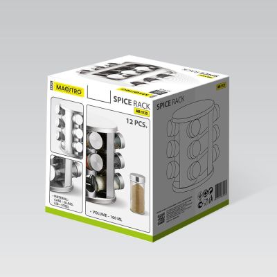 4. 12-Piece Spice Jar Set MR-1725 MAESTRO