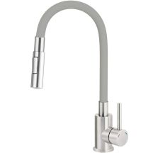 Kitchen tap with a curved spout - 2 types of stream