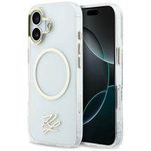 Karl Lagerfeld IML KL Script Logo MagSafe Case for iPhone 17 - Transparent