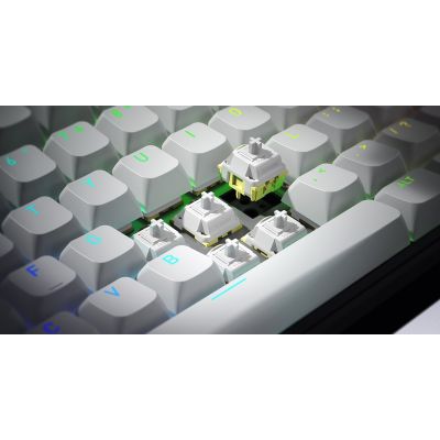 18. HATOR Rockfall 3 TKL Wireless Keyboard Universal USB + RF Wireless + Bluetooth QWERTY English White