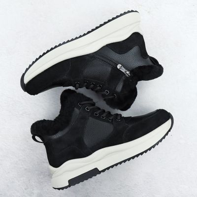 9. Women's leather ankle boots on a black platform Filippo DBT7240