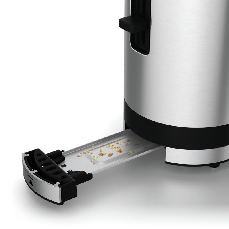 5. WMF toaster, 2 slices, silver, stainless steel, power 900 W, input voltage AC 220-240 V, frequency 50/60 Hz, width 366 mm, depth 110 mm, height 156 mm