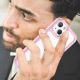 7. Outer Space Case iPhone 14 Plus hard cover with a gel frame pink