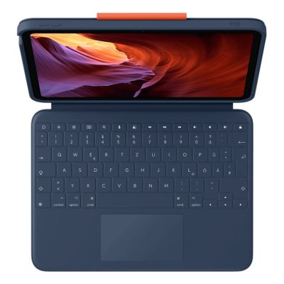 9. Logitech Rugged Combo 4 Touch QWERTZ German Smart Connector Blue