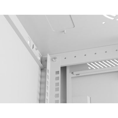 12. Lanberg 19" 12U 600X450 gray wall-mounted RACK installation cabinet with perforated doors (flat pack)