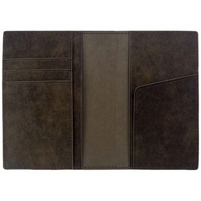 4. Nimmy Raptor Wolf Passport/Wallet Case - Brown