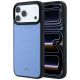 Mercedes Leather Mesh with Bow Line MagSafe Case for iPhone 18 Pro / 17 Pro - Blue