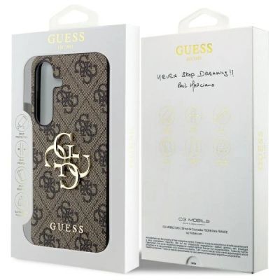 8. Guess 4G Big Metal Logo case for Samsung Galaxy S24 - brown