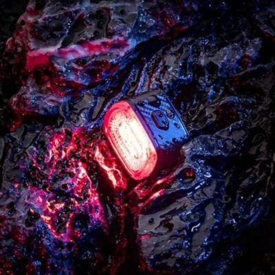 7. Rockbros Q2S LED Rear Bike Light with Smart Stop System + USB-C - USB-A Cable - Black