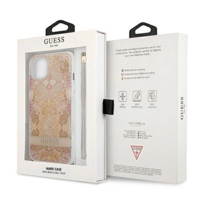8. Guess GUHCP13SHFLSD iPhone 13 mini 5.4" gold/gold hardcase Flower Strap